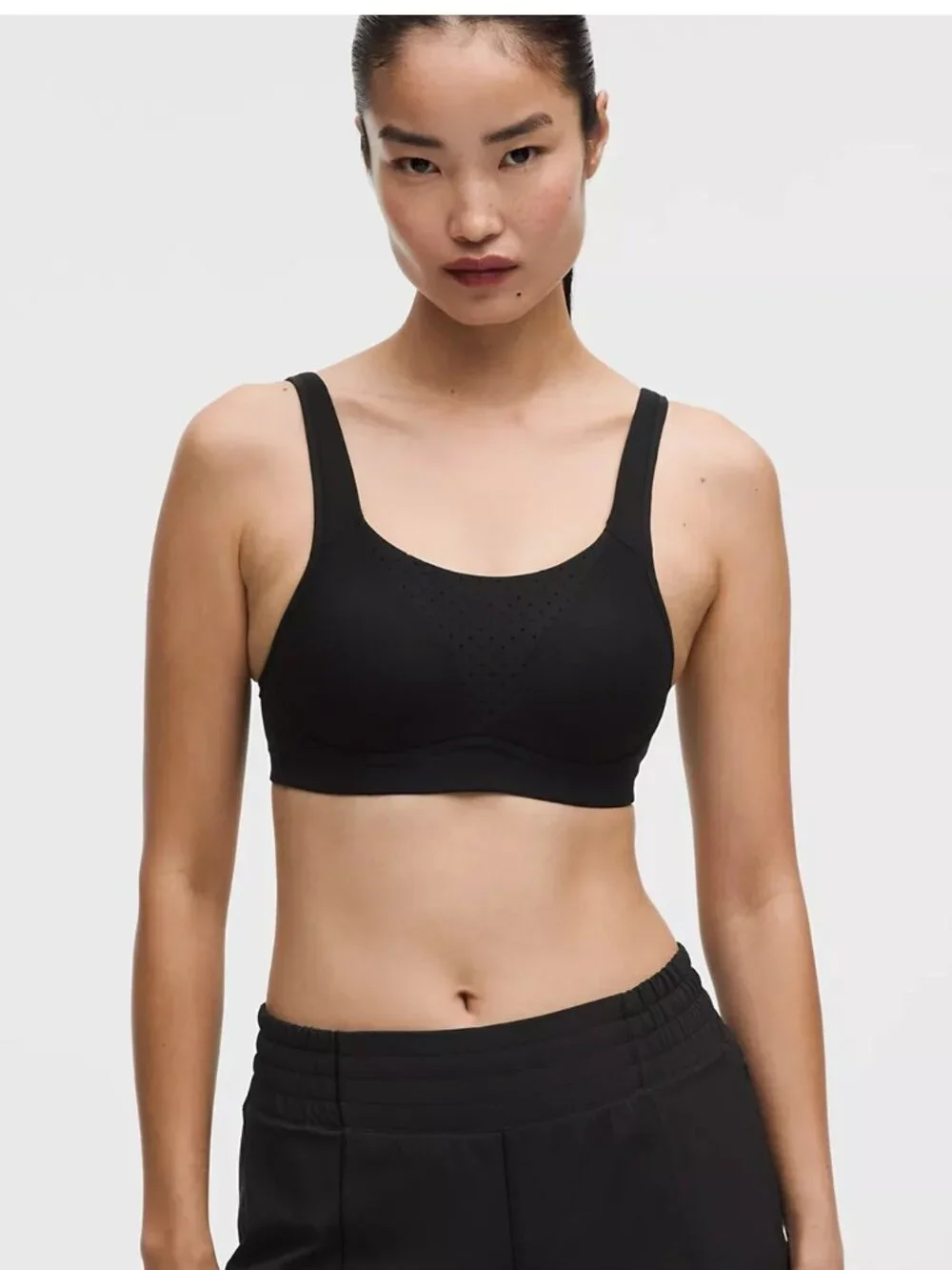 lululemon Athletica Run Times Black Sports Bra - 38C